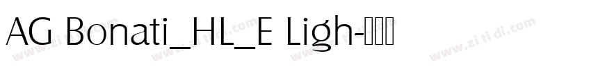 AG Bonati_HL_E Ligh字体转换